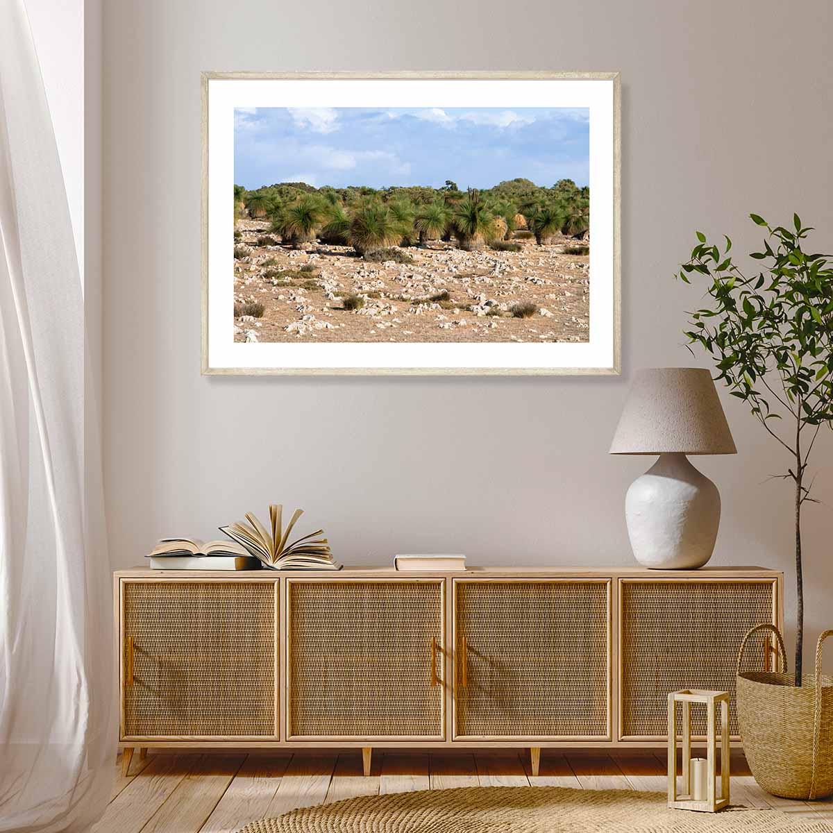 Grasstrees near Breton Bay Western Australia Art Print