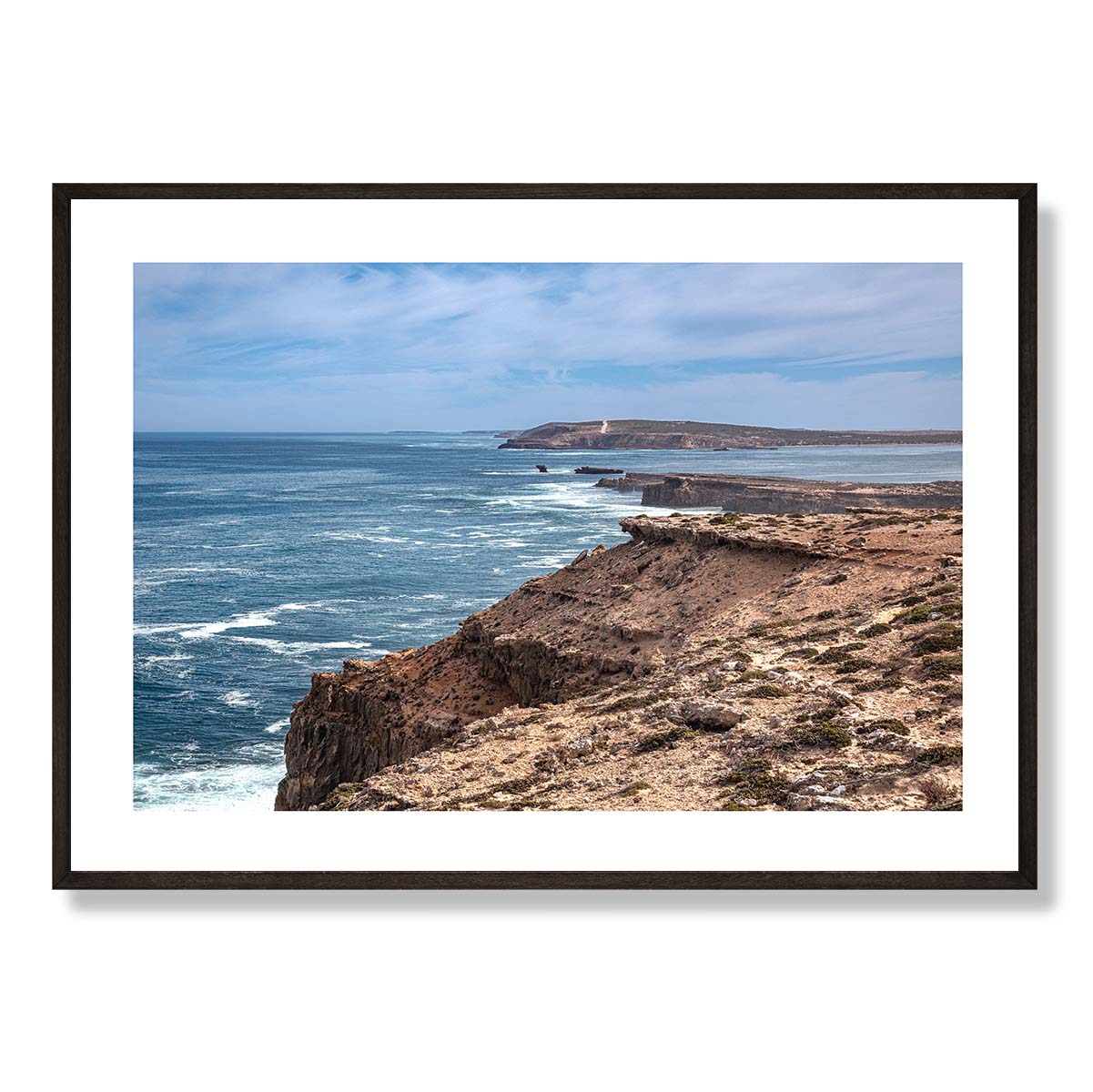 Clifftops near Elliston Art Print