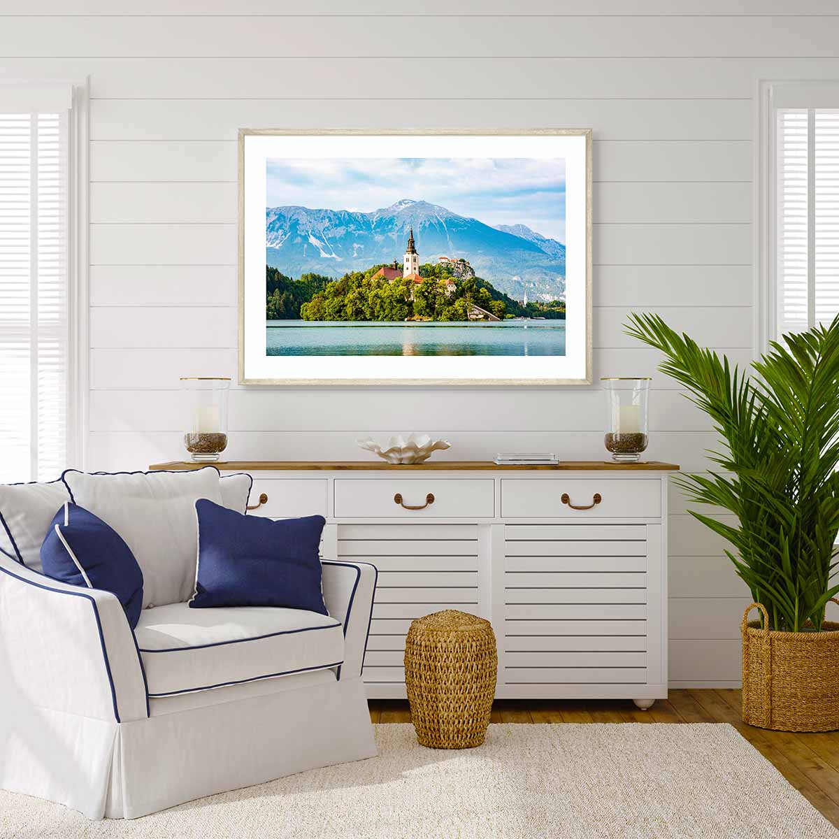 Lake Bled and Bled Island Art Print