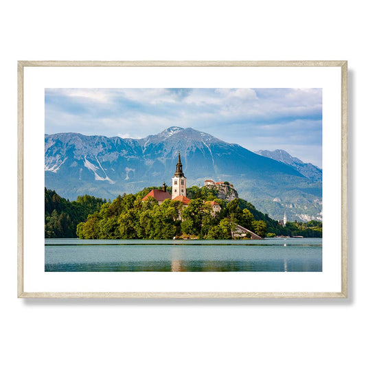 Lake Bled and Bled Island Art Print