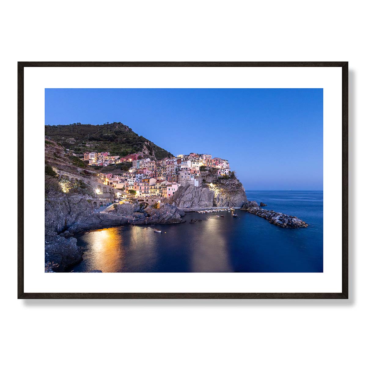 Manarola At Night Italy Art Print