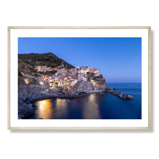Manarola At Night Italy Art Print