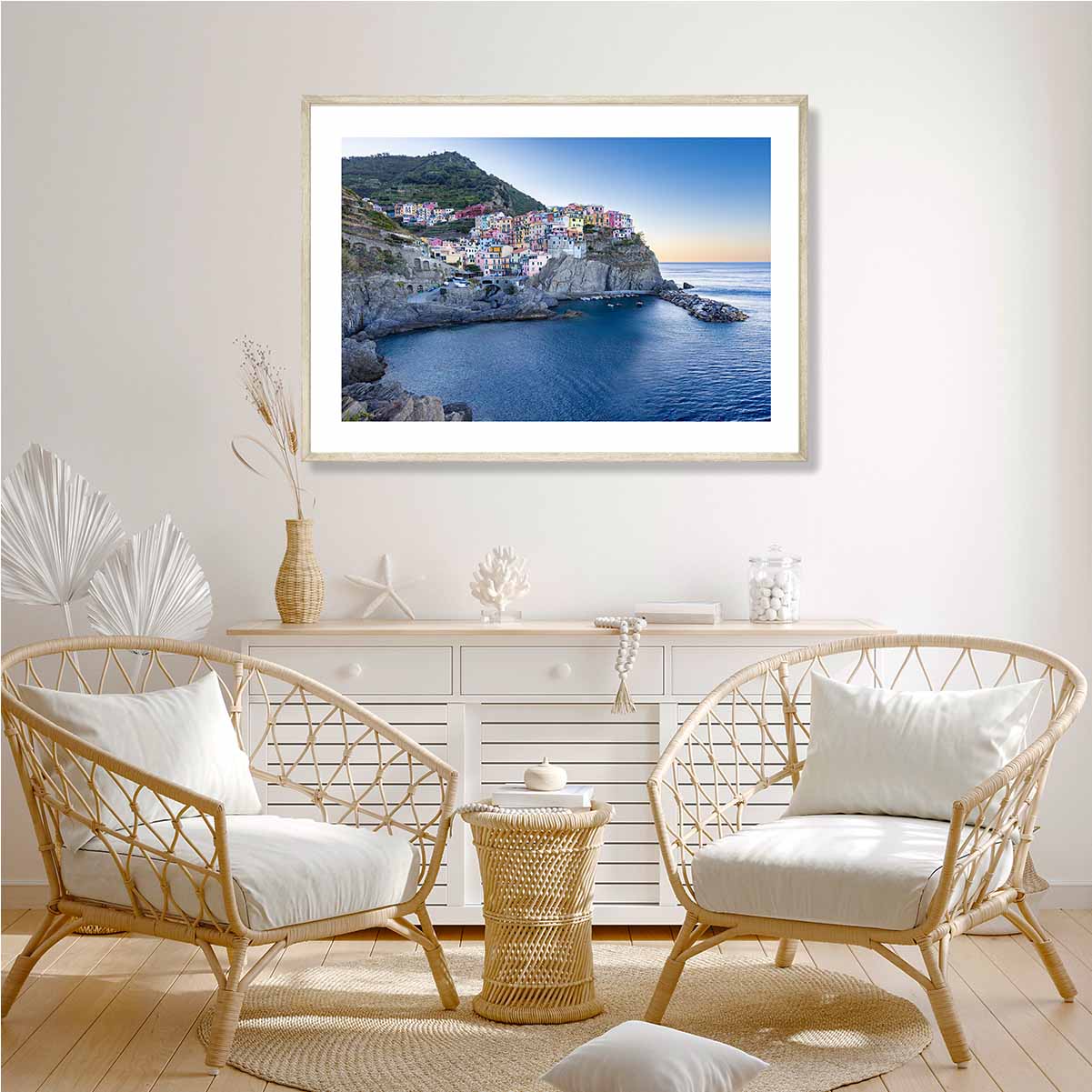 Manarola At Sunset Italy Art Print