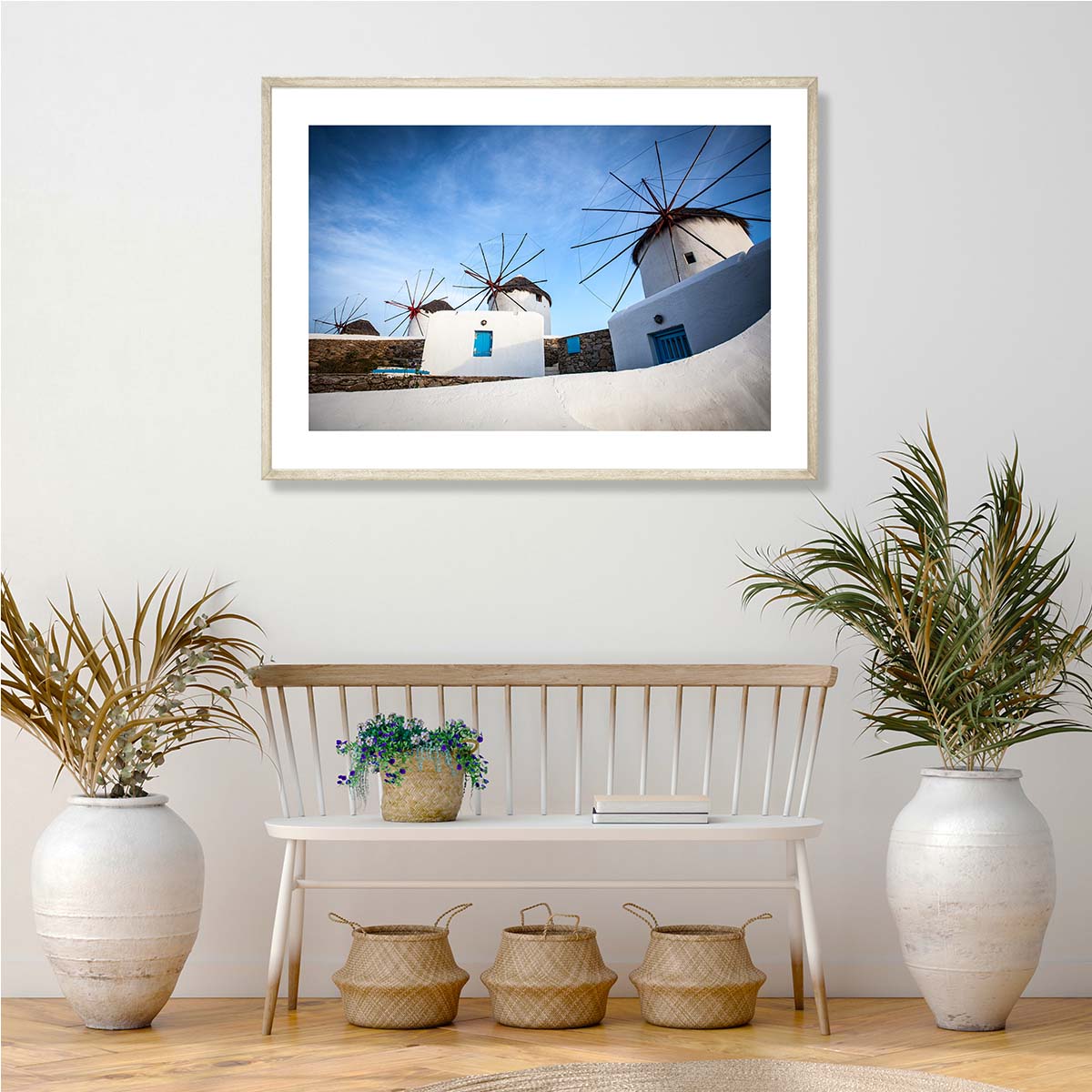 Mykonos Windmills Art Print