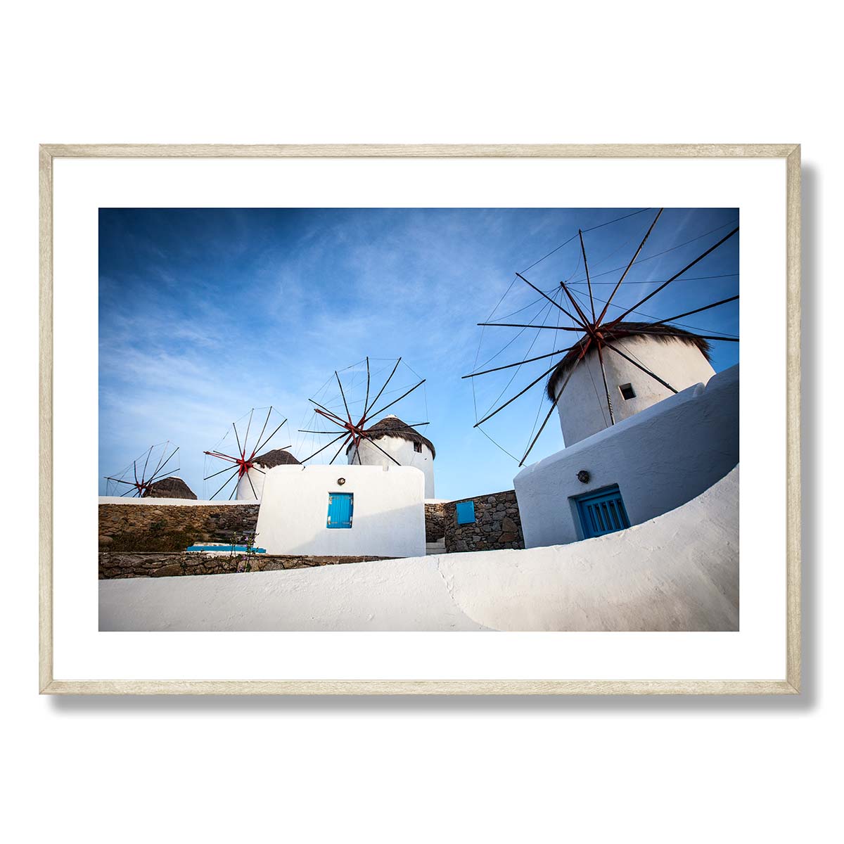 Mykonos Windmills Art Print
