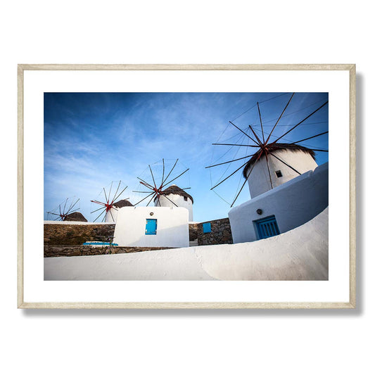 Mykonos Windmills Art Print