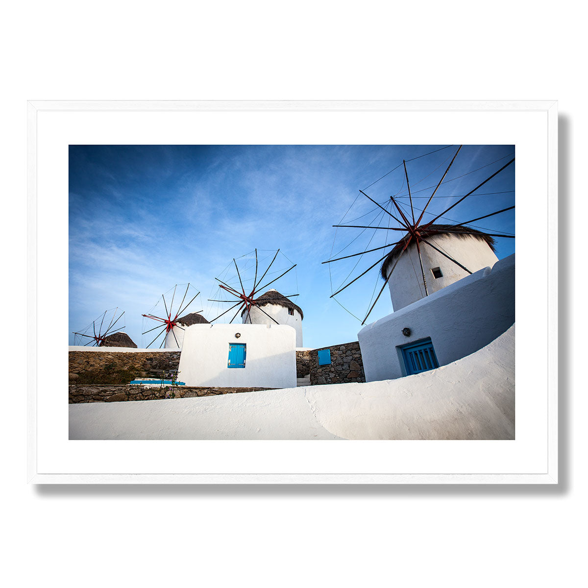 Mykonos Windmills Art Print