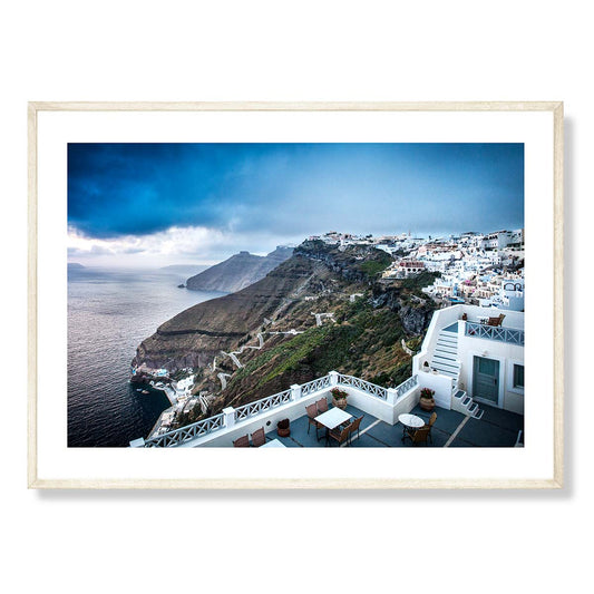 Shadows over Santorini Art Print