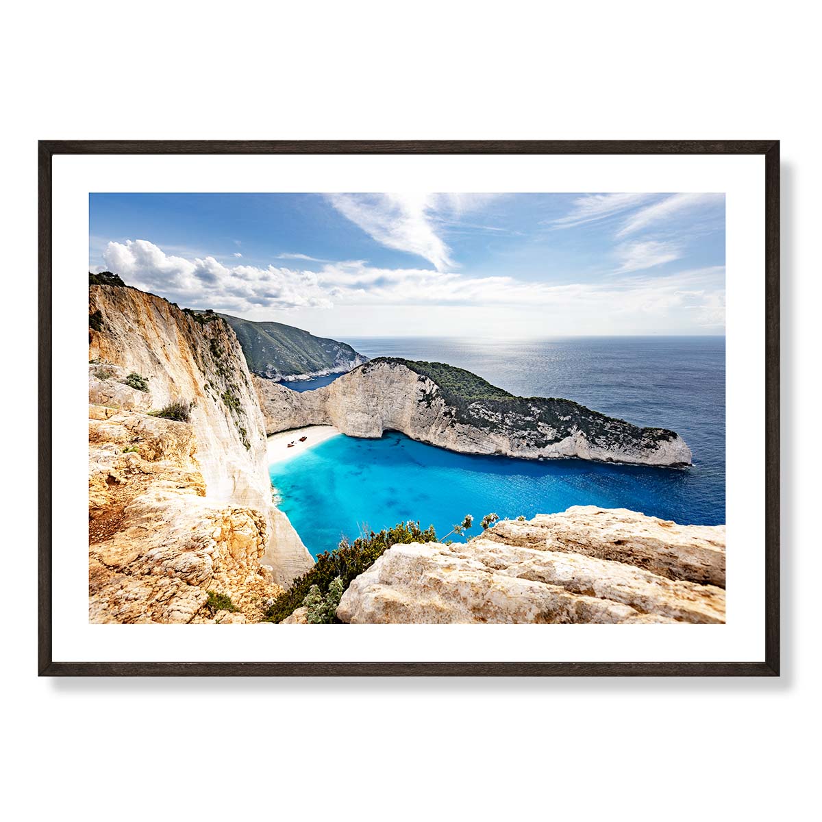 Shipwreck Bay Zakynthos Island Art Print