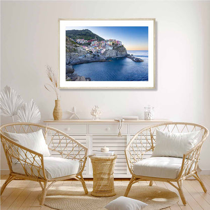 Manarola At Sunset Italy Art Print